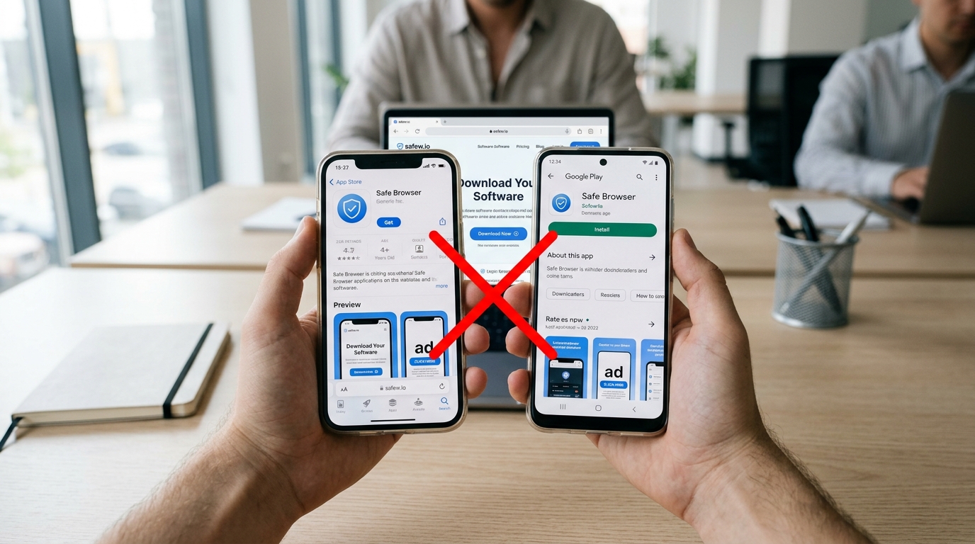 Safew 下载官方渠道对比示意图