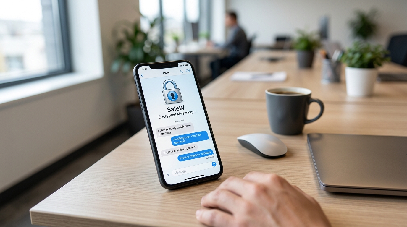 safew云办公助理App主打信息安全的手机界面