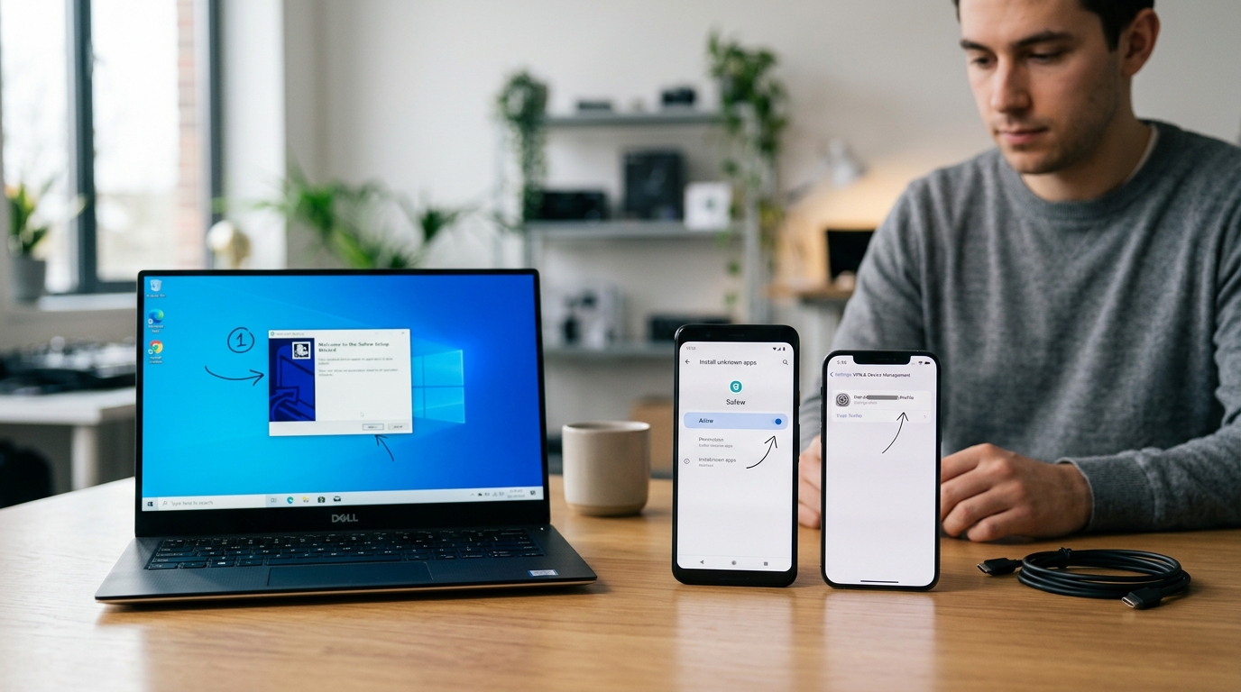 Safew 下载在 Windows 安卓 iOS 各平台的安装步骤